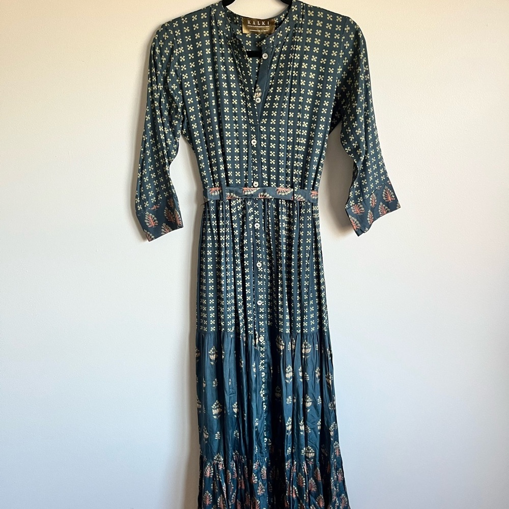 Floor length Cotton Indian/ Ethnic Printed Maxi Dress
